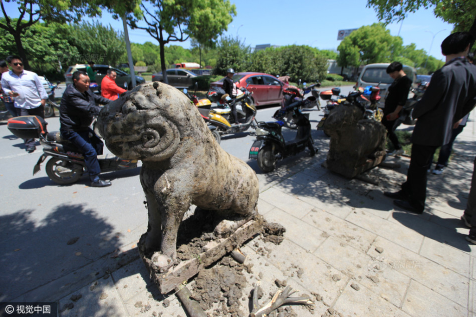  浙江古墓现 萌物  石刻 墓主为海军提督 -- 佛山E
