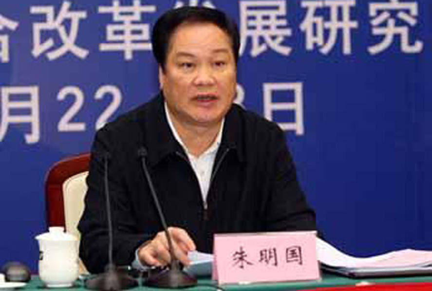 2015年2月17日，据最高人民检察院官方网站消息，朱明国涉嫌受贿罪被立案侦查并采取强制措施。同日，中纪委监察部网站发布消息，朱明国严重违纪违法被“双开”。根据中纪委通报，朱明国利用职务上的便利，在干部选拔任用、企业经营等方面为他人谋取利益，收受巨额贿赂。