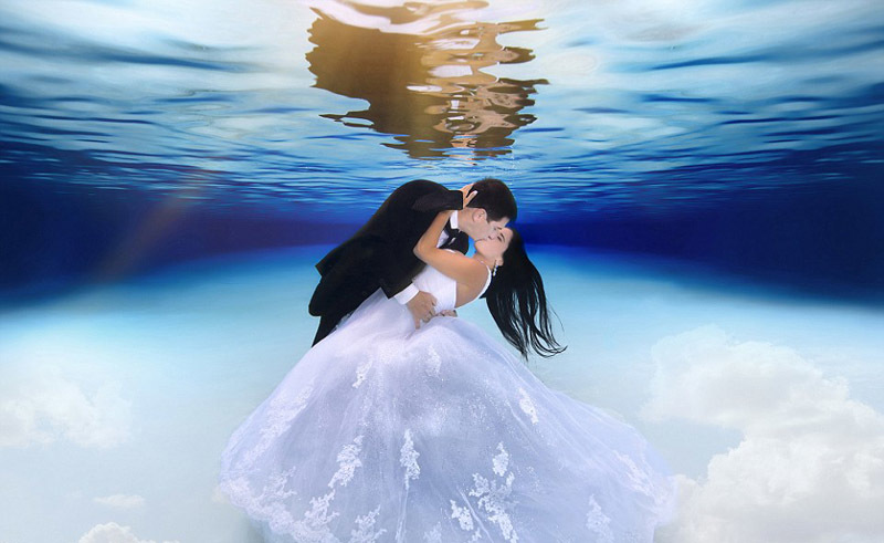 海底的婚纱_海底唯美图片女生婚纱(3)