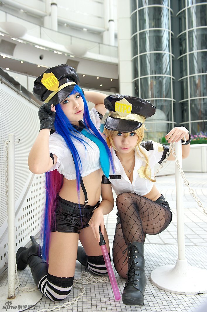 《吊带袜天使》<em>堕落</em>天使<em>姐妹</em>警察装cos