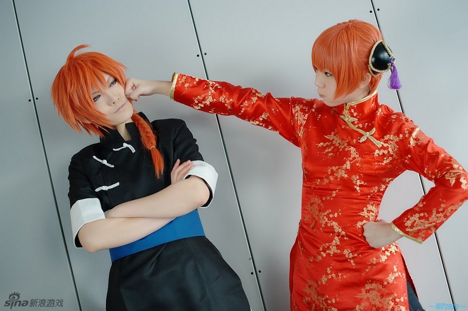 银魂神威vs神乐兄妹大战cosplay