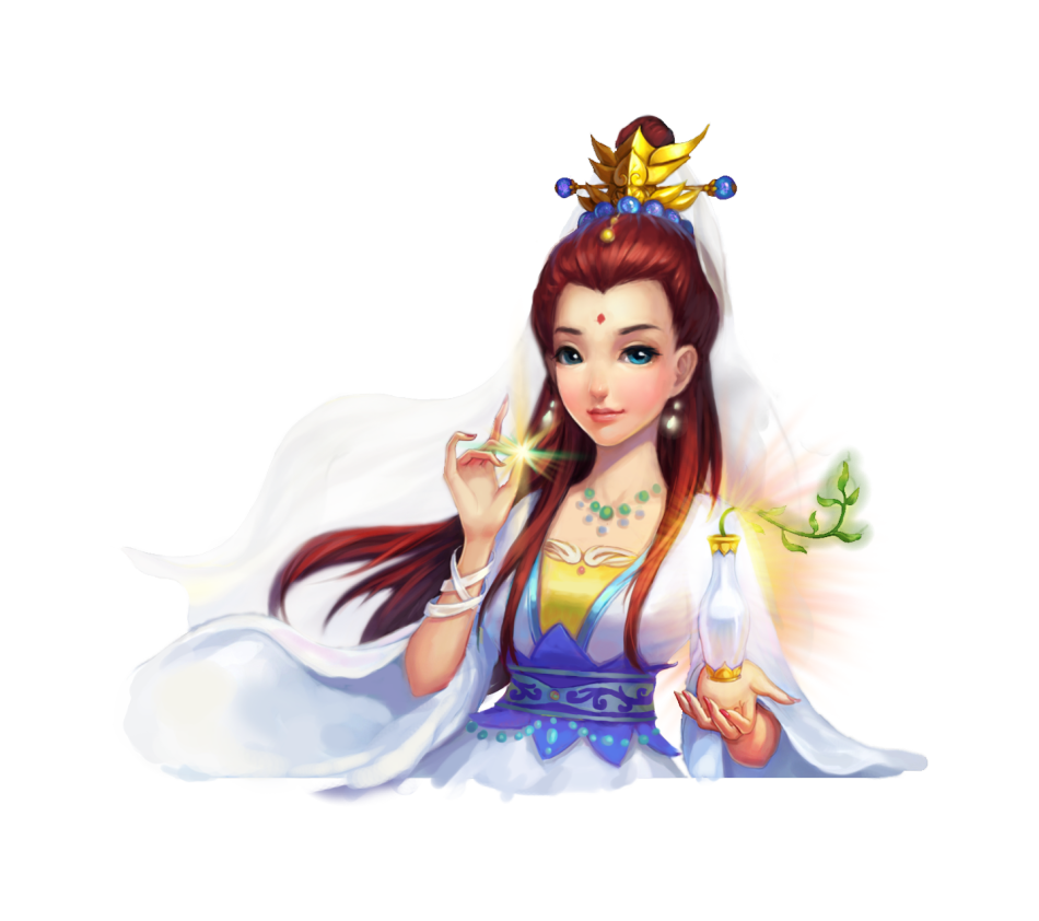《醉西游》游戏原画-观音姐姐