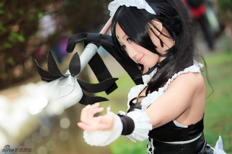 英雄联盟台妹女仆装:LOL<em>法国</em>女仆奈德丽cos秀