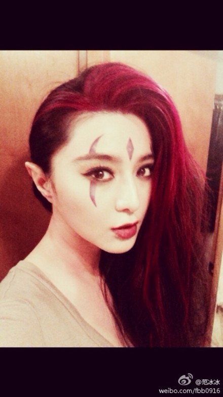 最牛COSPLAY 范冰冰微博点赞晒X战警靓照_