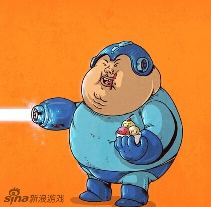 经典游戏角色遭恶搞变胖子