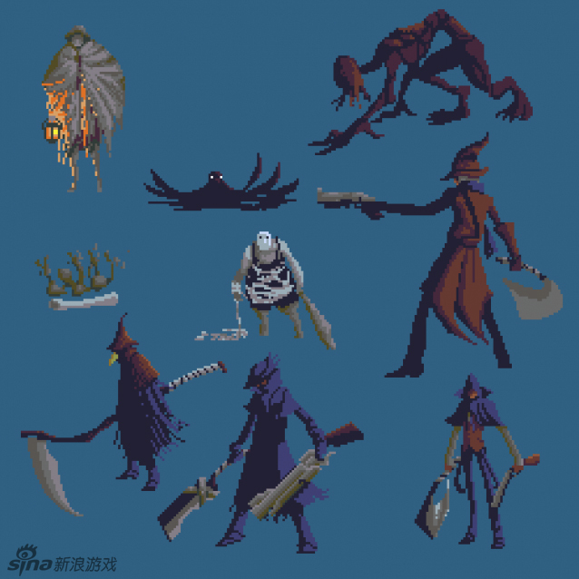 国外艺术家打造像素游戏人物