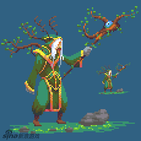 国外艺术家打造像素游戏人物