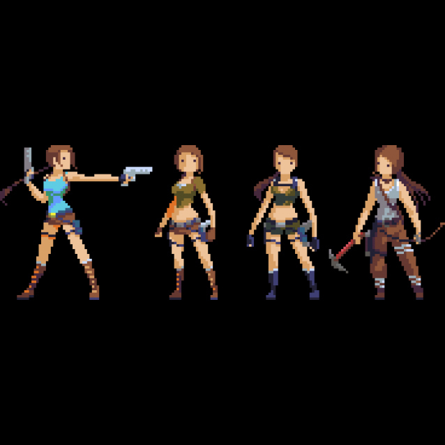 国外艺术家打造像素游戏人物