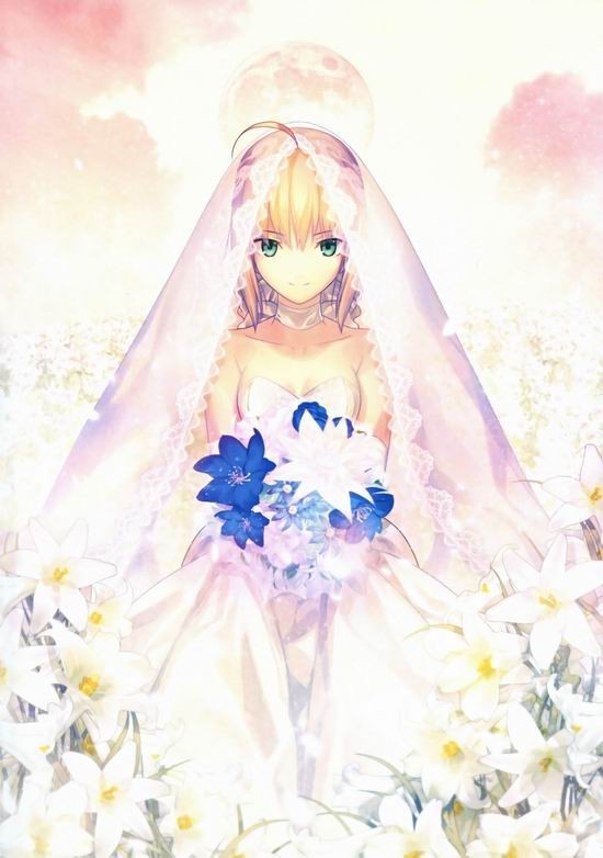 saber婚纱cos