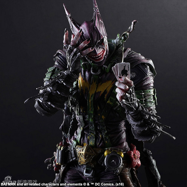 play arts 改新品蝙蝠侠手办 合体小丑双面人