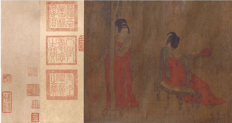 周昉的挥扇仕女图