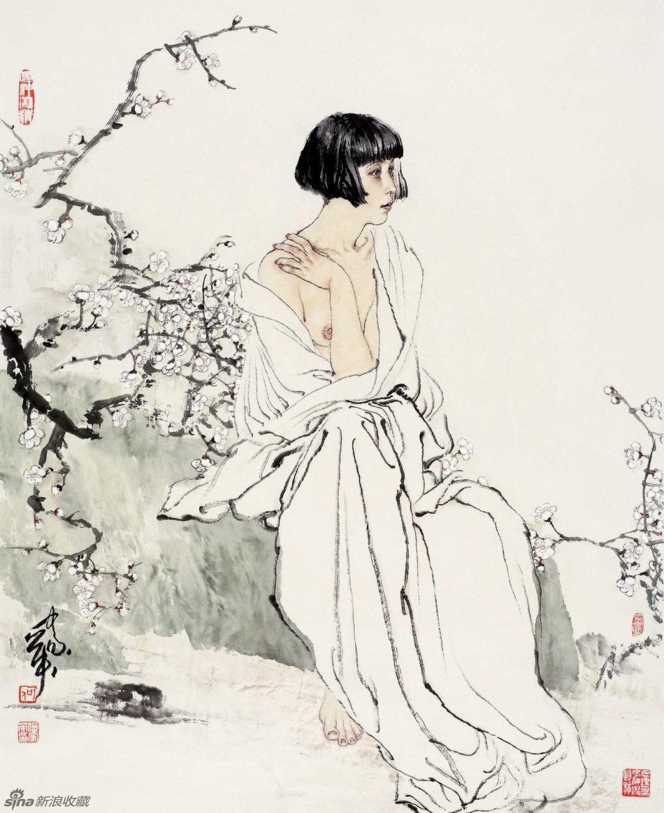 何家英是我国当代卓有艺术成就的工笔人物画家.