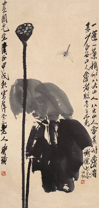 98.5cm×46.5cm 1934 年（甲午）纸本墨笔 轴 北京画院藏