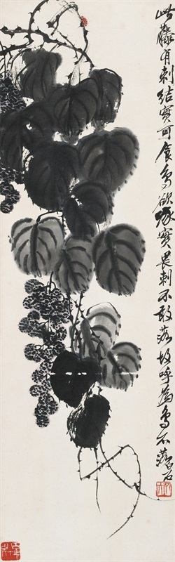 84cm×26.5cm 无年款 纸本设色 轴北京画院藏