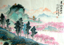春到西郎山（96X68）李汉平中国画