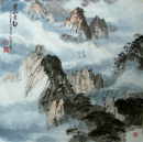 黄山云起（78X68）李汉平中国画