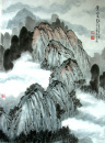 黄山云起（100X68）李汉平中国画