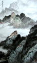 水墨黄山（118X68）李汉平中国画