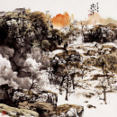 冬日气象68乘68纸本水墨2006年
