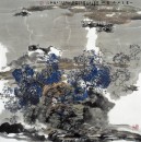 一篙春水过前村68X68cm2005年