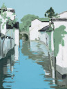 水城小景之二10年布面油画80x60cm