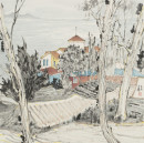 97崂山写生之七33x33cm  2015