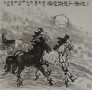 4刘之光水墨-良马千里不策鞭68×68cm