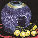 5刘之光版画-喜字罐15×15cm