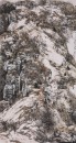 《疏林寒山》 ，纸本水墨 ，2007年 180x96cm