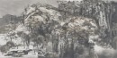寒山雪霁136 x68cm 2010年， 印章 野调无腔