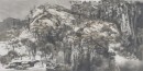 寒山雪霁136 x68cm 2010年， 印章 野调无腔