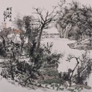 宑底村边祥云湖50x50cm2017年