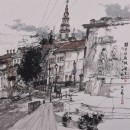 维尔纽斯城50x50cm2017年