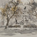 西班牙写生50x50cm2017年