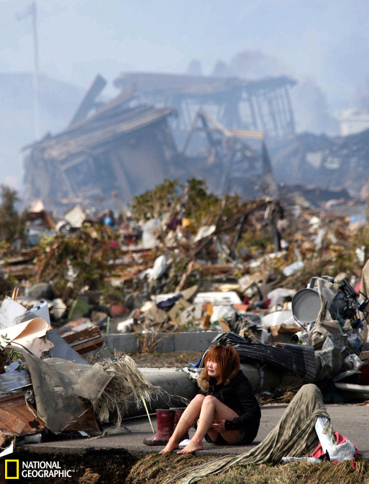 高清組圖：日本海嘯20張最難忘照片：船舶衝上城市廢墟
