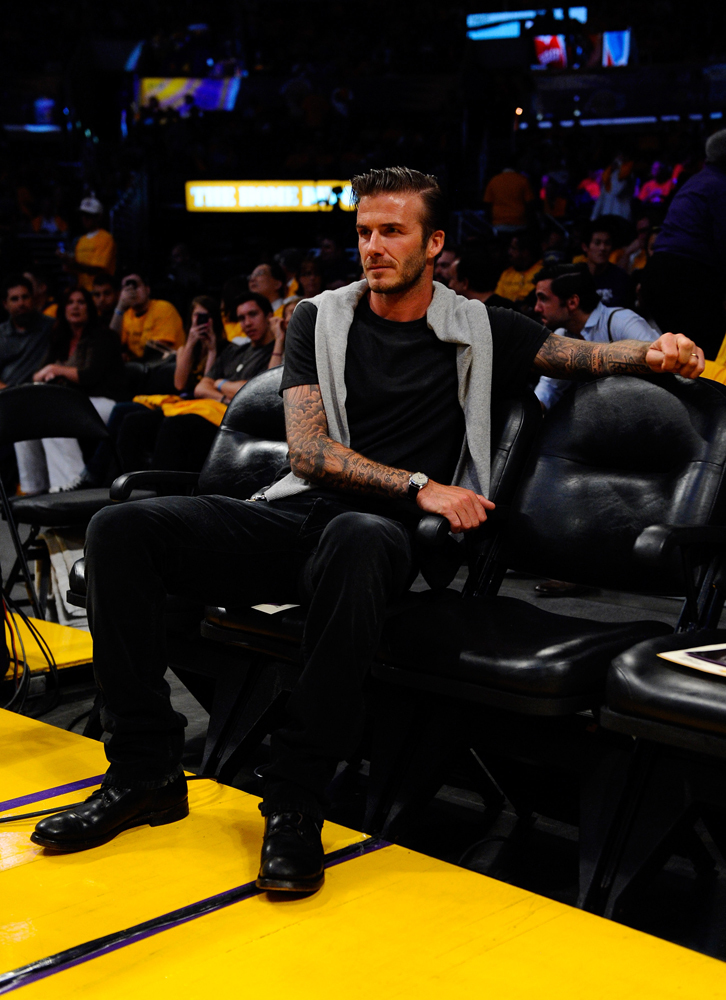 众明星观战湖人小牛第一场_高清 - 图说世界 - 