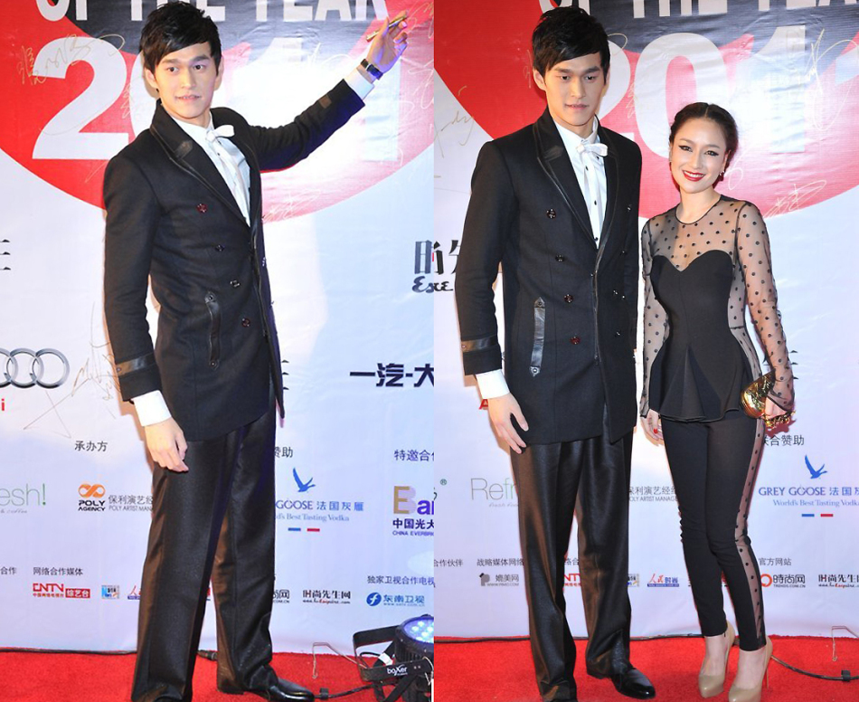 【图】 孙杨 出席时尚先生颁奖礼 与性感女郎搭