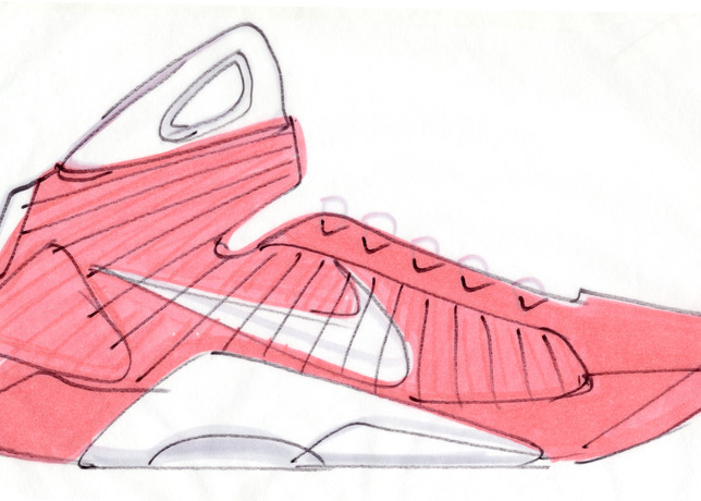 nike air hyperdunk 设计手稿