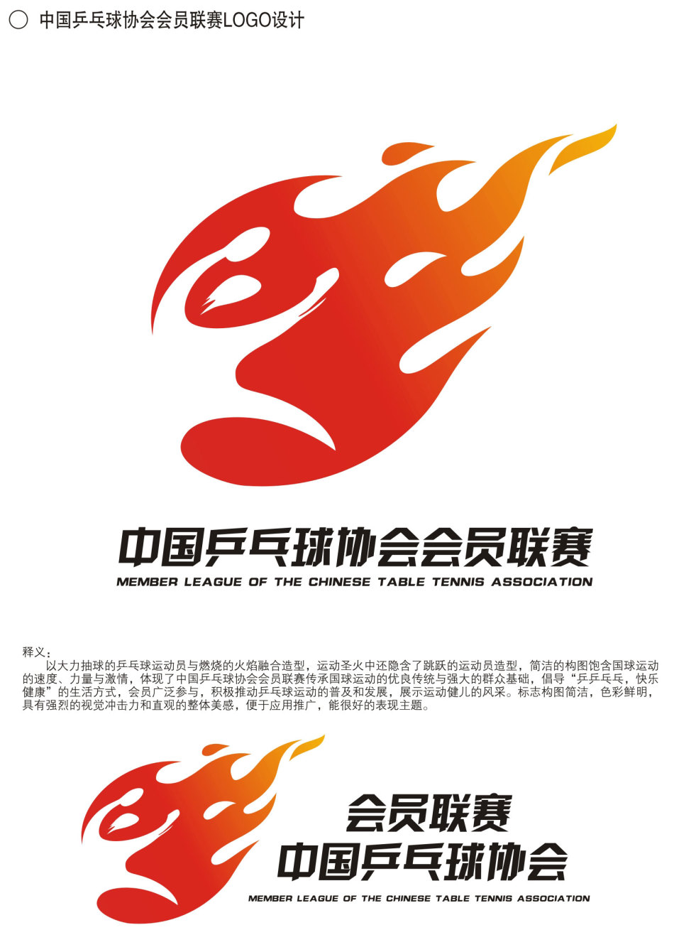 中国乒乓球协会会员联赛logo入围作品公示_高清图集_新浪网