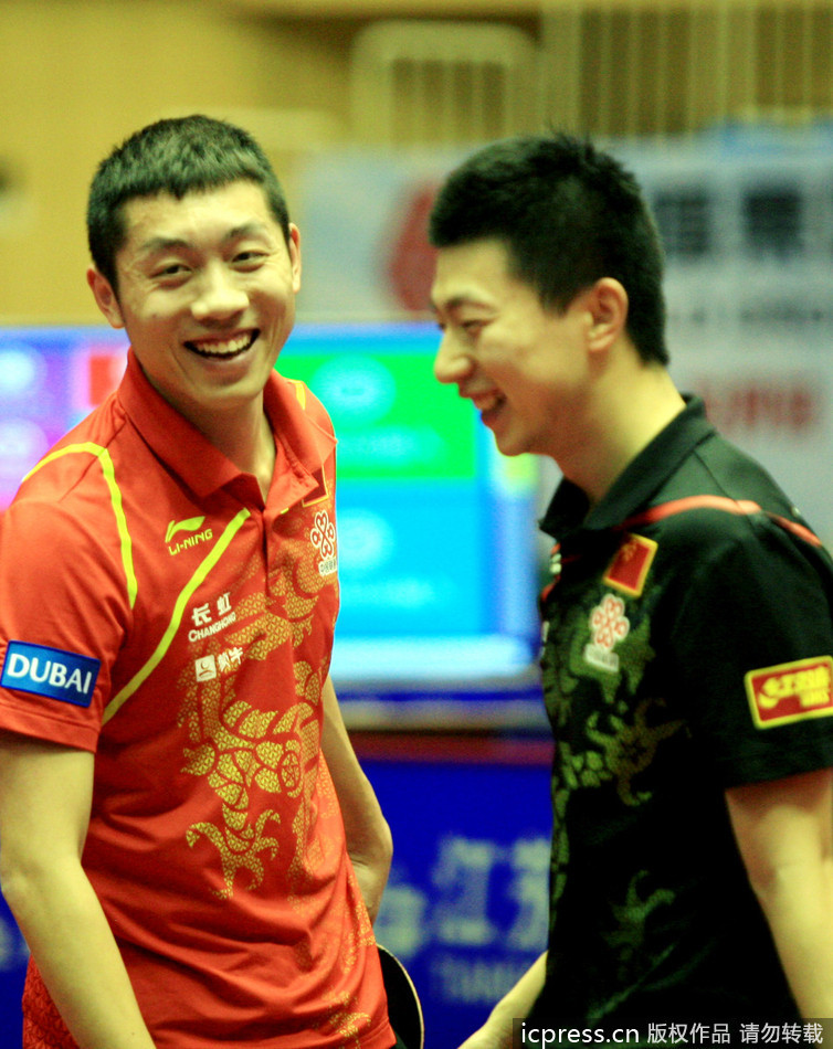 世乒赛选拔赛许昕马龙表演赛