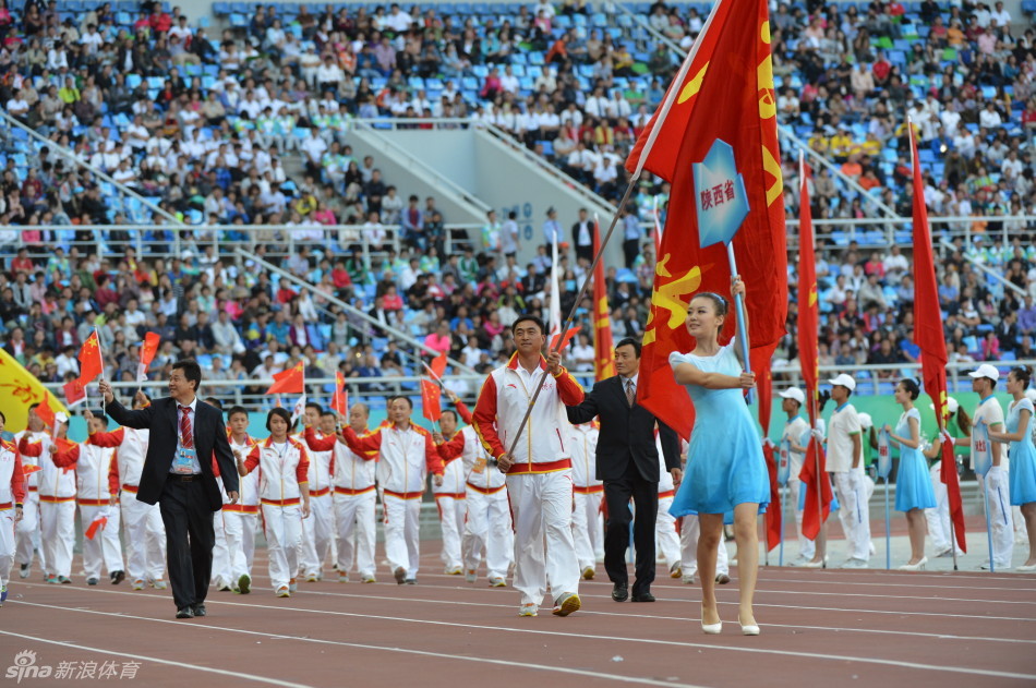 全运会运动员入场仪式_高清图集_新浪网