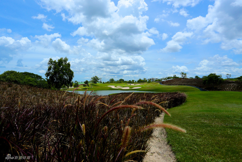 夕阳下，金色的余晖洒满整个球场，长长的影子与暖色调的光线共同营造出宁静而浪漫的结束氛围