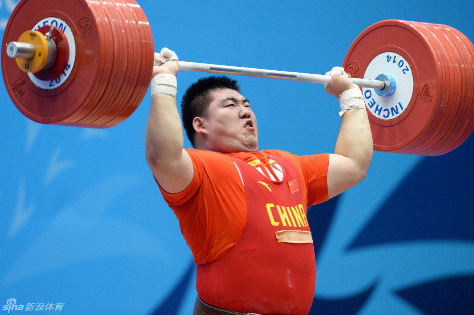 举重男子105kg以上级伊朗选手夺冠_高清图集_新浪网