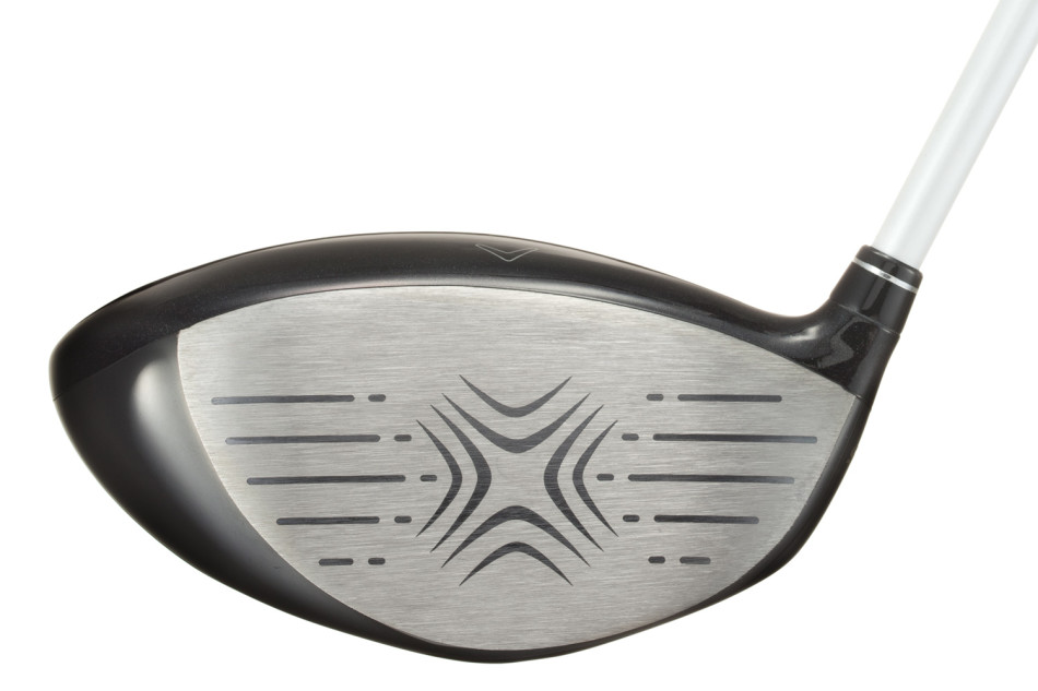 Big Bertha Beta球道木杆头底部视角,独特的Heavenwood设计清晰可见,复杂的曲率与线条旨在减少阻力并提升起球效率。