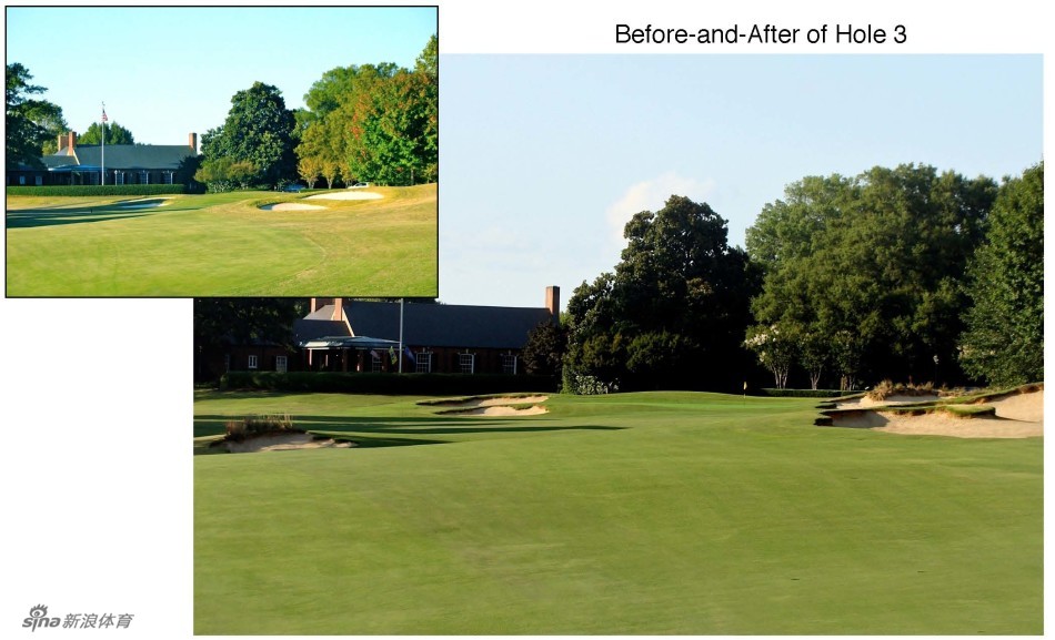 第七号洞柔顺舒展的球道曲线，引导着视线与球路延伸向远方，完美诠释了高尔夫运动的优雅韵律。