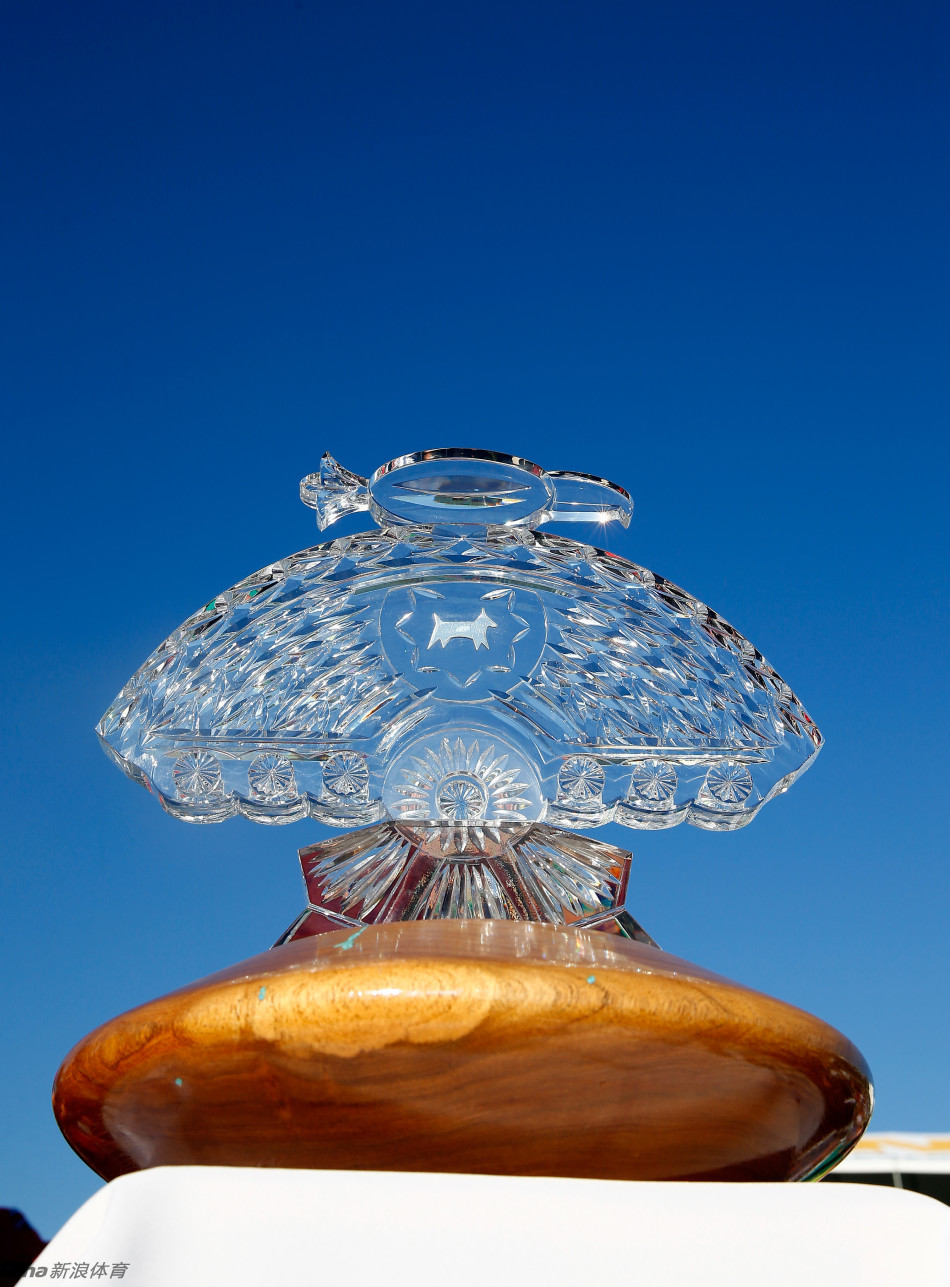 松山英树完成挥杆后优雅收杆,身体平衡完美,目光追随小球飞向远方。