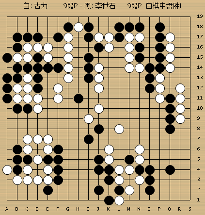 焦点战古力执白vs李世石,江维杰执白vs朴廷桓,以上是动图棋谱
