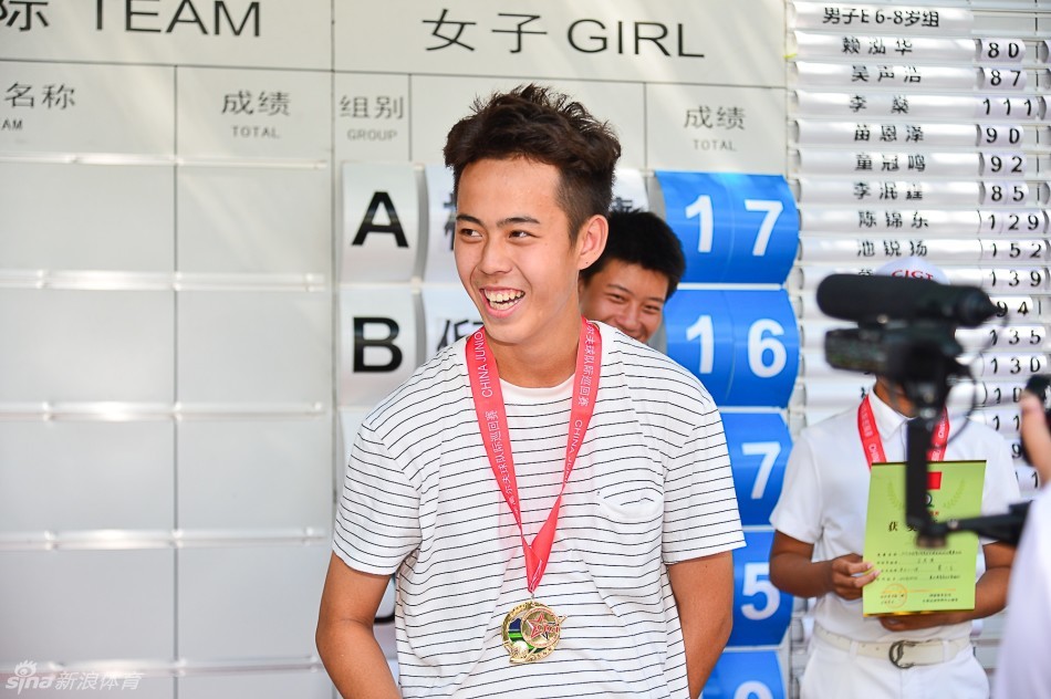 获奖选手们赛后开心合影，奖杯在阳光下闪闪发光，青春友谊比奖杯更珍贵