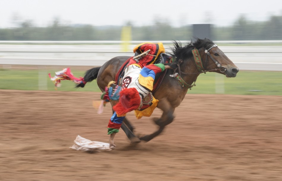 马术表演骑手各显神通