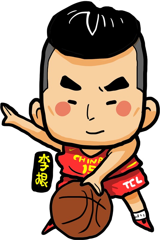 漫画中国男篮队员 q版奇趣可爱为亚锦赛助力_高清图集